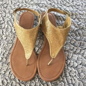 Gold Jewel Gladiator Sandals